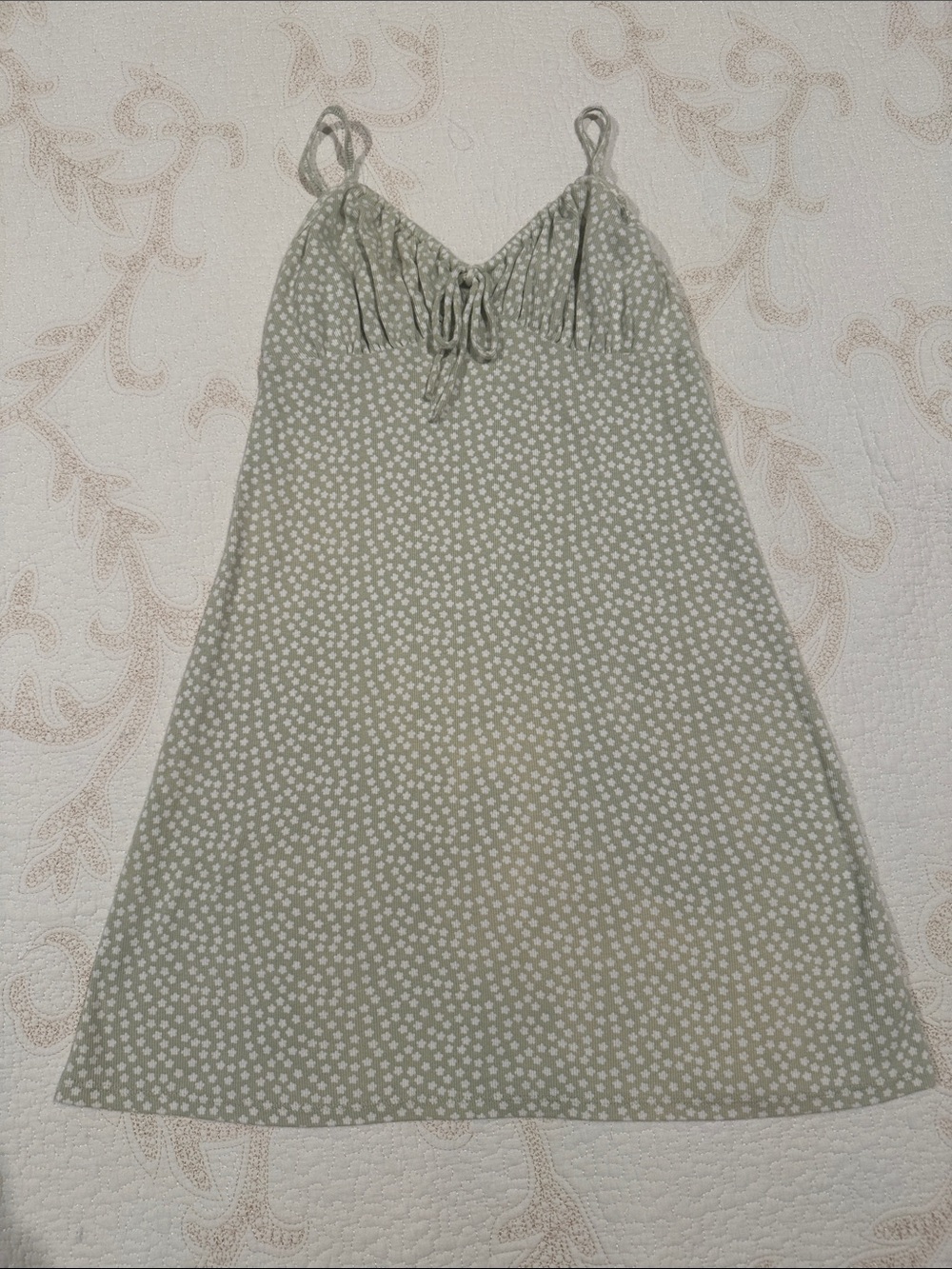 American Eagle Outfitters Sage Green Floral Slip Dress